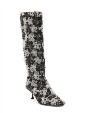 🖤▪️Betsey Johnson▪️Women's Maxxine Floral Sequin Embellished Knee Boots